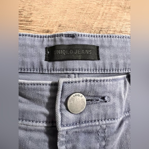 Uniqlo Jeans Mens Size 31x34 Blue /Grayish  Denim Selvedge Light Wash Pants - Picture 6 of 7